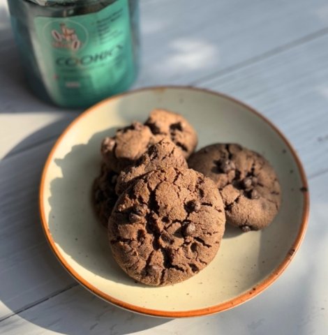 Double chocolate chip cookies